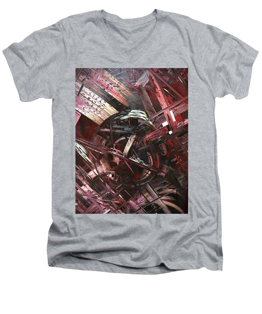 Bergandy Scrape - Men's V-Neck T-Shirt