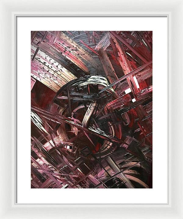 Bergandy Scrape - Framed Print
