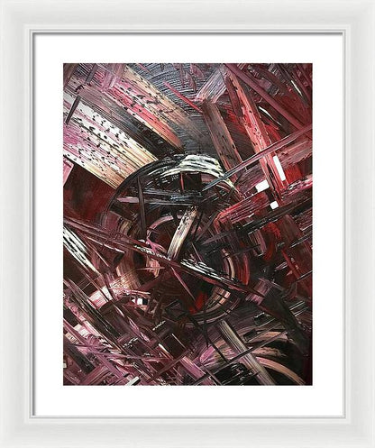 Bergandy Scrape - Framed Print
