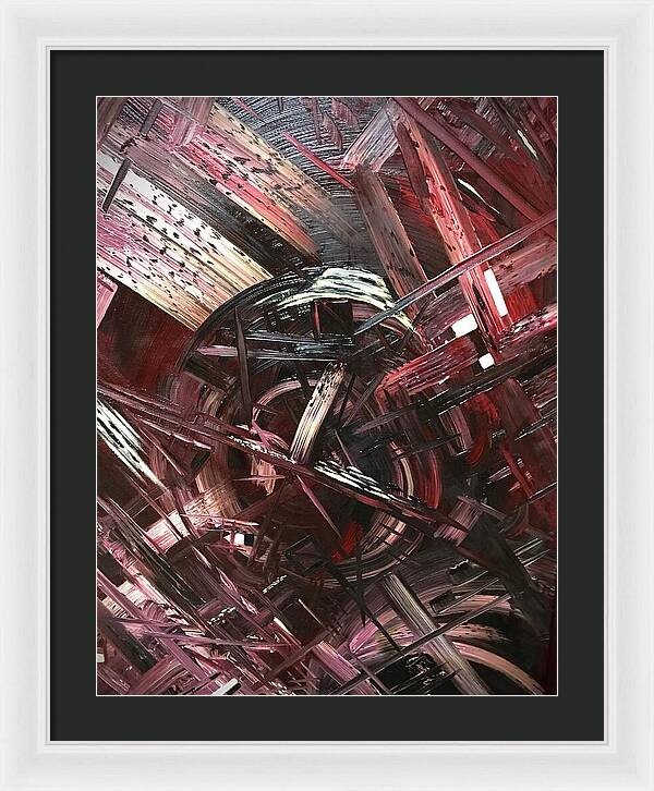 Bergandy Scrape - Framed Print