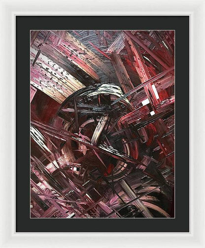 Bergandy Scrape - Framed Print