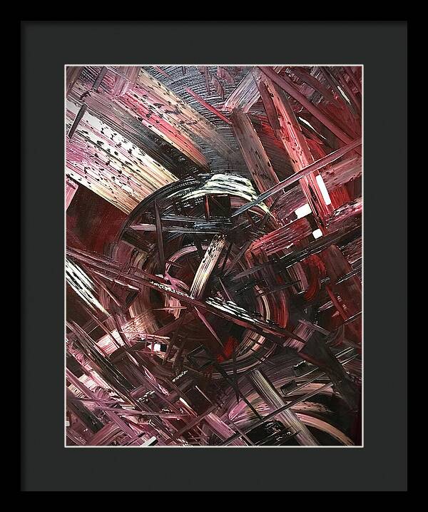 Bergandy Scrape - Framed Print