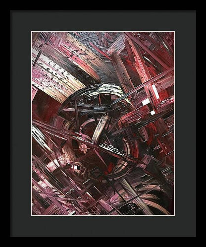 Bergandy Scrape - Framed Print