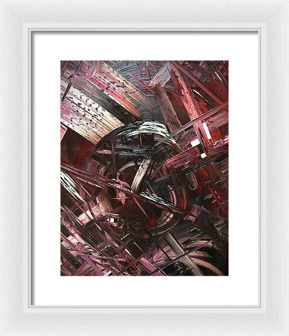 Bergandy Scrape - Framed Print