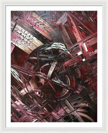 Bergandy Scrape - Framed Print