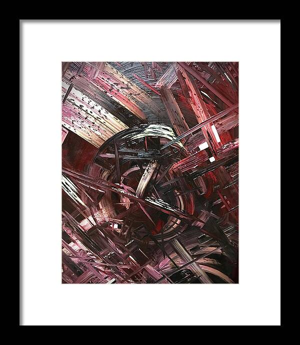 Bergandy Scrape - Framed Print