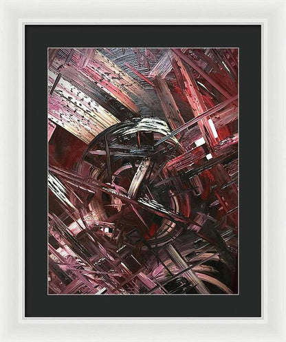 Bergandy Scrape - Framed Print