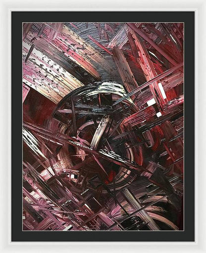 Bergandy Scrape - Framed Print