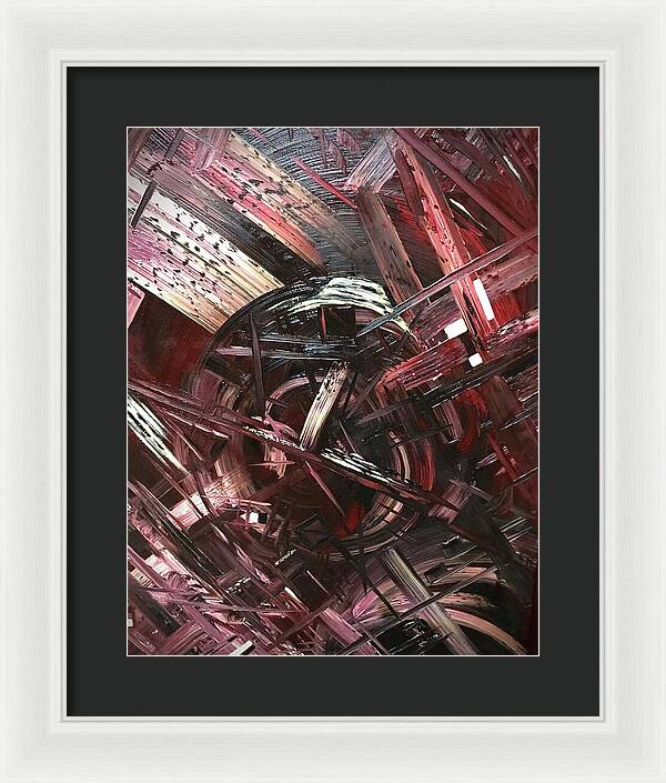 Bergandy Scrape - Framed Print