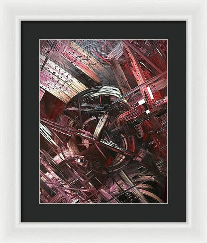 Bergandy Scrape - Framed Print