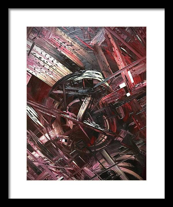 Bergandy Scrape - Framed Print