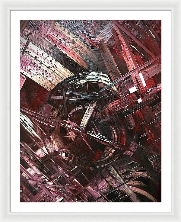 Bergandy Scrape - Framed Print