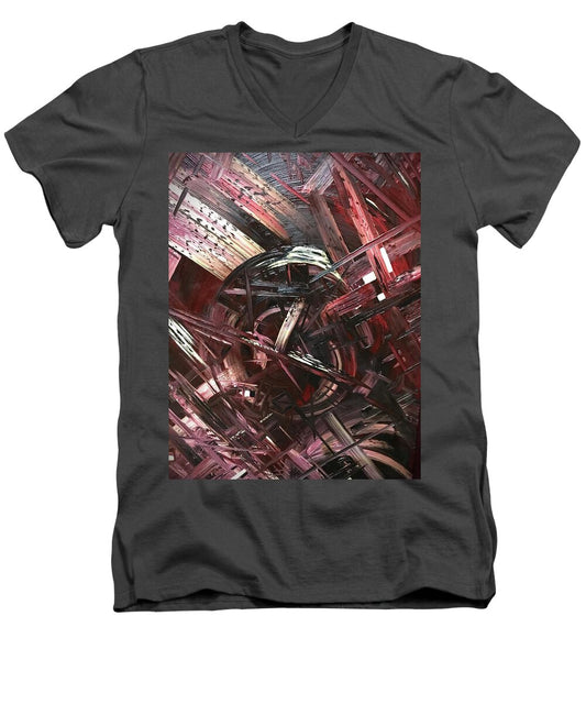 Bergandy Scrape - Men's V-Neck T-Shirt