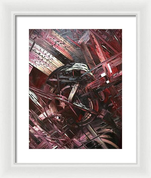 Bergandy Scrape - Framed Print