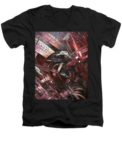 Bergandy Scrape - Men's V-Neck T-Shirt