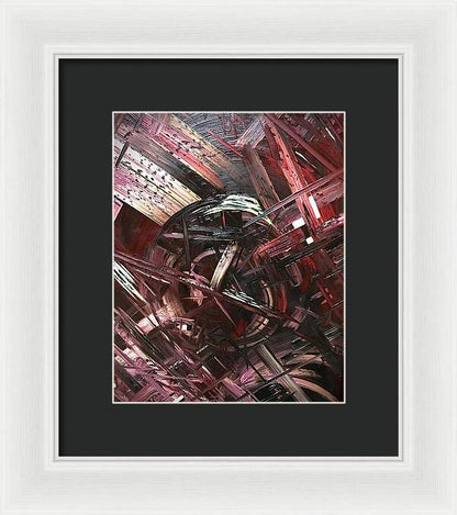Bergandy Scrape - Framed Print