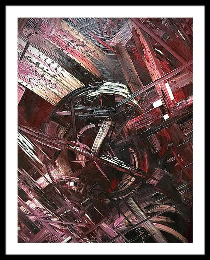 Bergandy Scrape - Framed Print