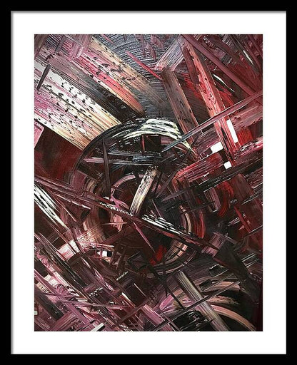 Bergandy Scrape - Framed Print