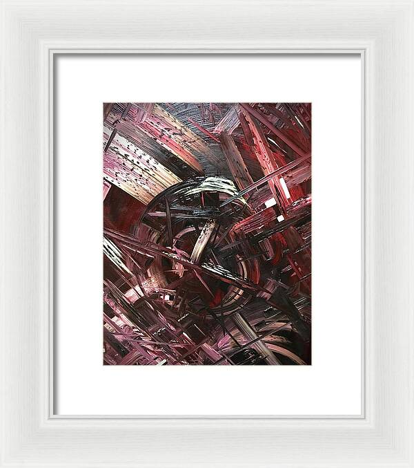 Bergandy Scrape - Framed Print