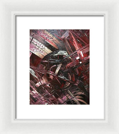 Bergandy Scrape - Framed Print