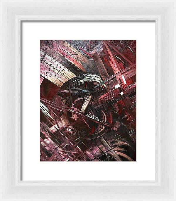 Bergandy Scrape - Framed Print