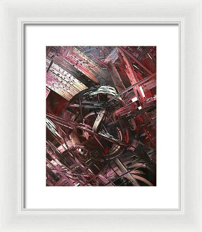 Bergandy Scrape - Framed Print