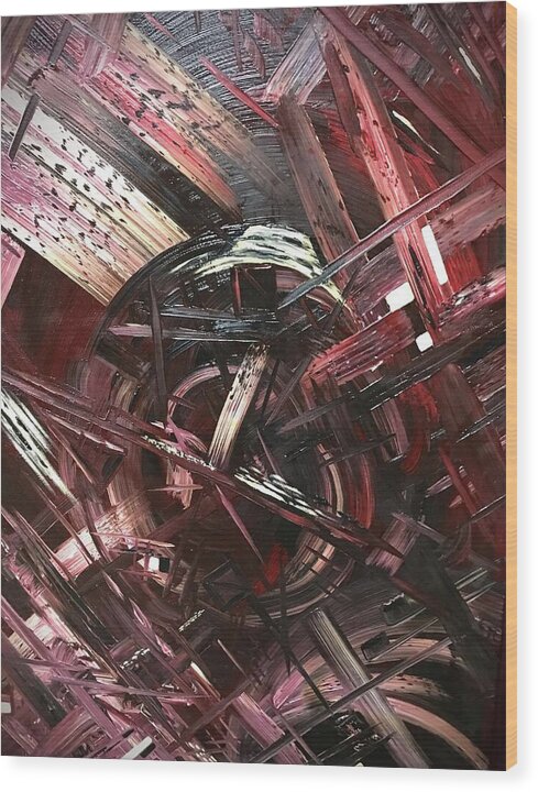 Bergandy Scrape - Wood Print