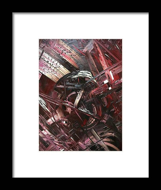 Bergandy Scrape - Framed Print