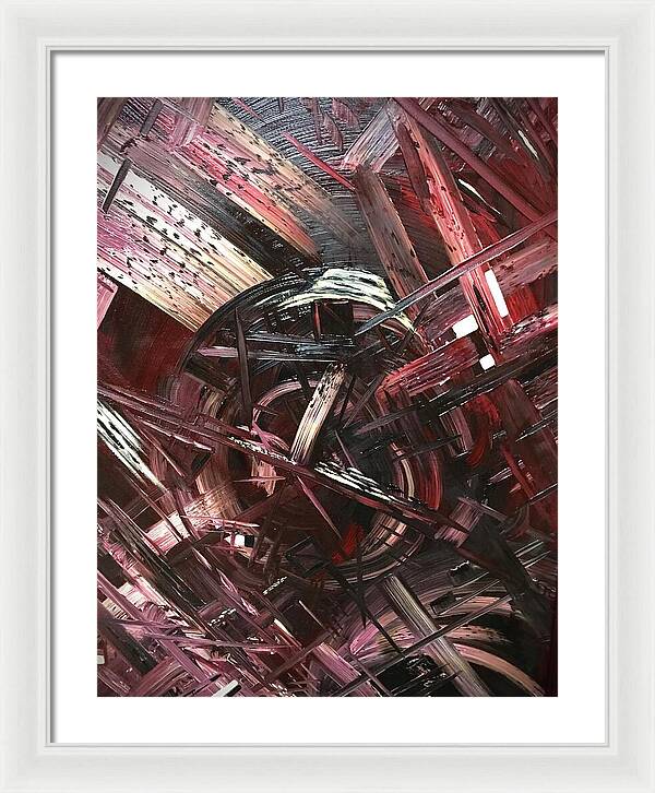 Bergandy Scrape - Framed Print