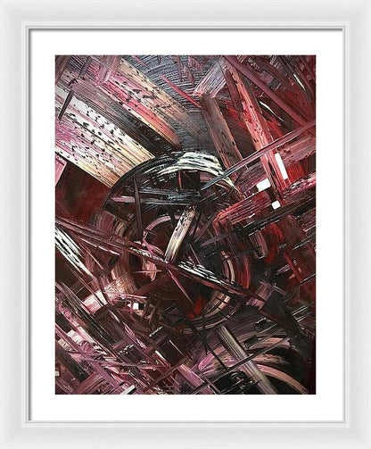 Bergandy Scrape - Framed Print