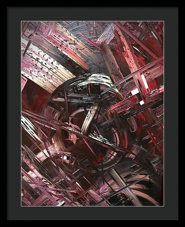 Bergandy Scrape - Framed Print