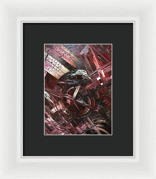 Bergandy Scrape - Framed Print