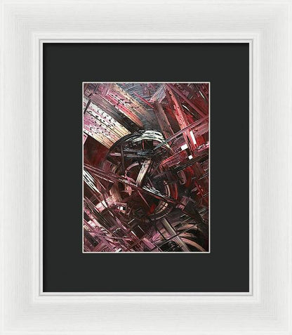 Bergandy Scrape - Framed Print