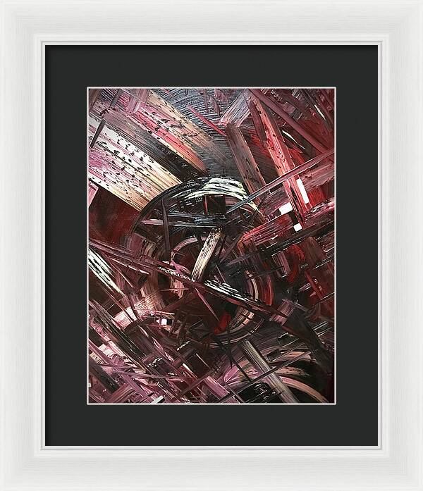 Bergandy Scrape - Framed Print