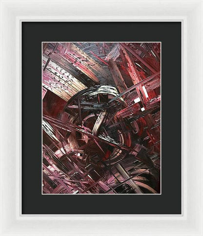 Bergandy Scrape - Framed Print