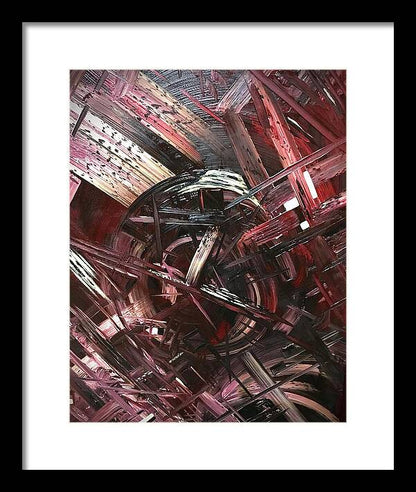 Bergandy Scrape - Framed Print