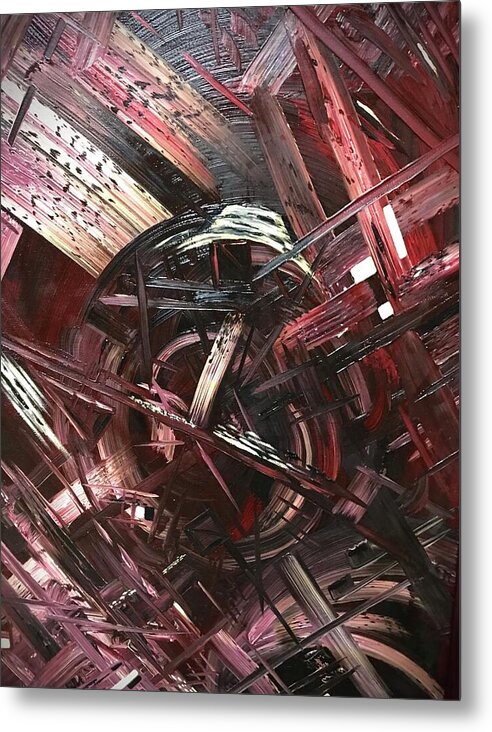 Bergandy Scrape - Metal Print