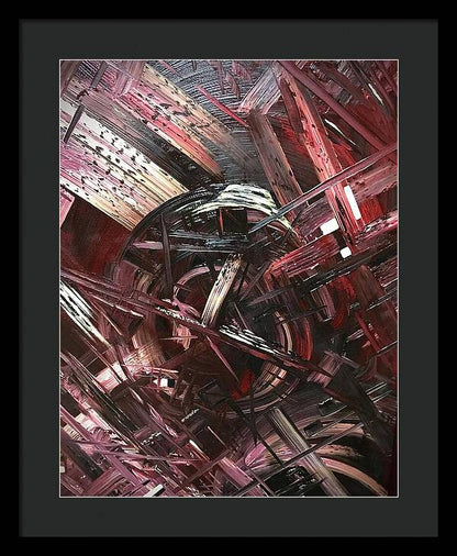 Bergandy Scrape - Framed Print