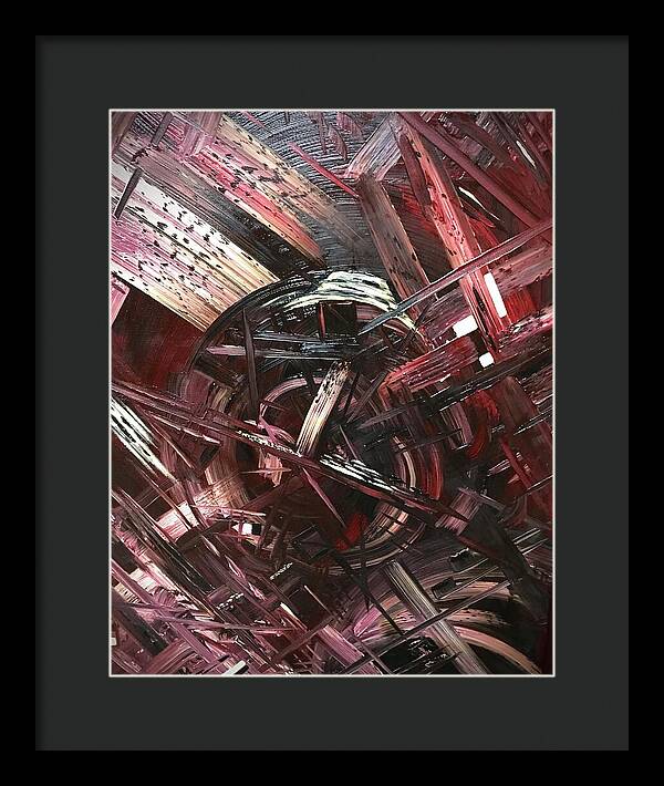 Bergandy Scrape - Framed Print
