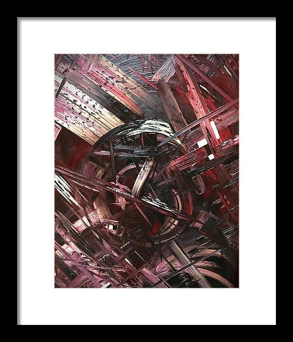Bergandy Scrape - Framed Print