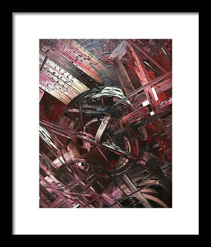 Bergandy Scrape - Framed Print