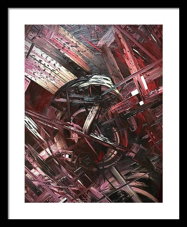 Bergandy Scrape - Framed Print