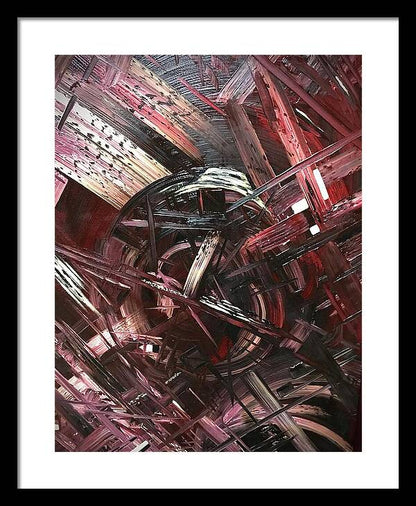 Bergandy Scrape - Framed Print