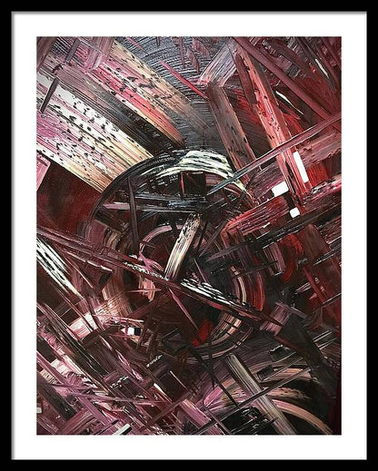 Bergandy Scrape - Framed Print