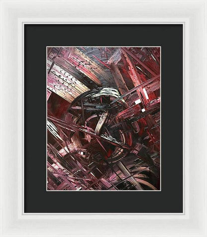 Bergandy Scrape - Framed Print