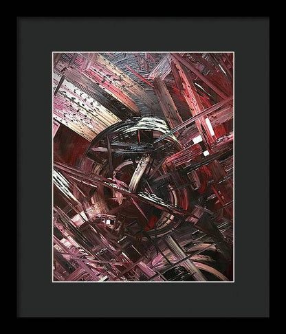 Bergandy Scrape - Framed Print