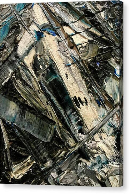 Blue Scrape - Canvas Print