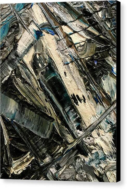 Blue Scrape - Canvas Print