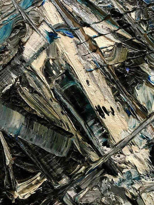 Blue Scrape - Art Print