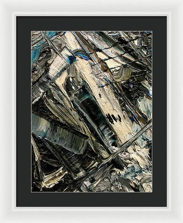 Blue Scrape - Framed Print